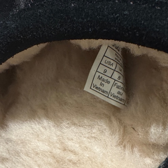 UGG Black New— Men Slippers with Cream Fur